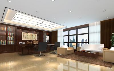 中式風(fēng)格公司總裁辦公室裝修設(shè)計(jì)效果圖大全-艾逸網(wǎng)